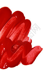 白色背景上的红色油漆笔触图片