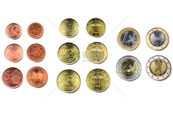 欧元硬币货欧洲货币图片