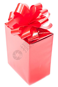 一件带蝴蝶结的红色礼物图片