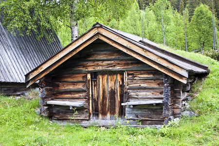 瑞典旧传统木屋图片