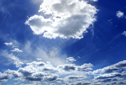 云和蓝天背景图片