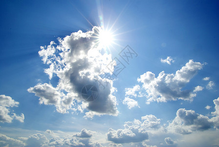 蓝天背景与小云图片