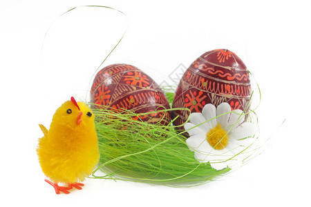 复活节小鸡和复活节彩蛋图片