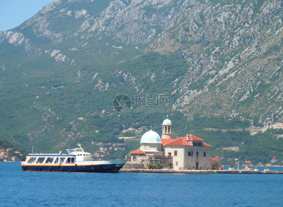黑山地中海城镇的美图片
