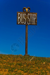 公交车在蓝天图片