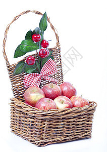 一篮子白色的苹果图片
