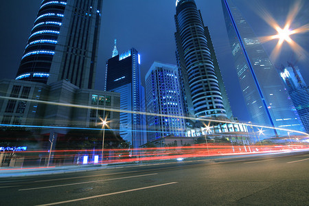 远东上海城市景观夜景图片