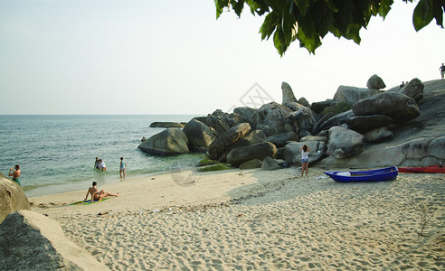 苏梅海岸背景图片