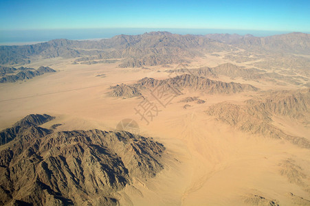 鸟瞰沙漠和山西奈半岛图片