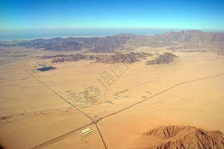 鸟瞰沙漠和山西奈半岛图片
