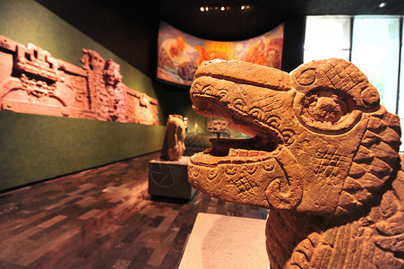 来自墨西哥前伦布时期遗产的考古和人类学文物图片