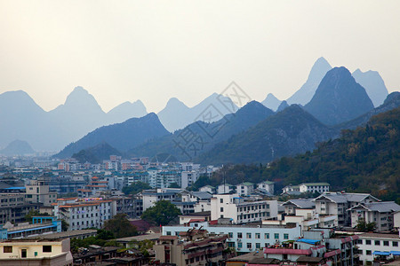 桂林市全景图片