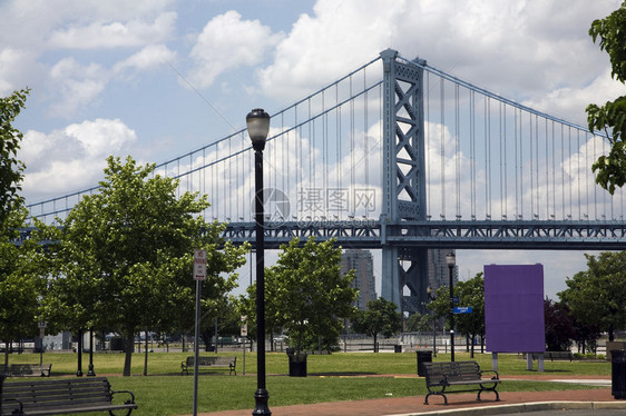费城本杰明富兰克林大桥在图片