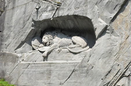 在欧洲瑞士卢塞恩的狮图片