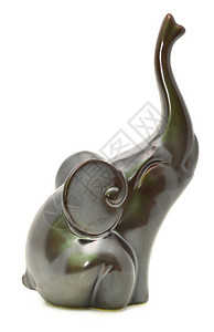 蜗牛LOGO自制深绿色陶瓷大象像背景