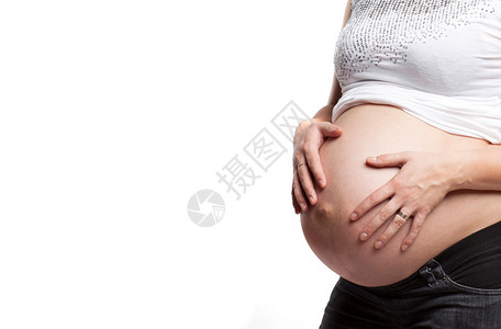 孕妇用手摸肚子的法师图片