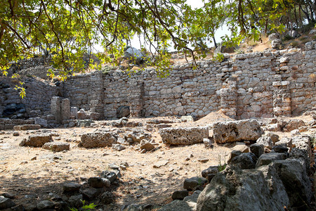 Samothraki希腊诸神圣殿萨莫色雷斯神庙建筑群是主要的泛希腊图片