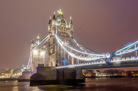 晚上的塔桥伦敦英国图片