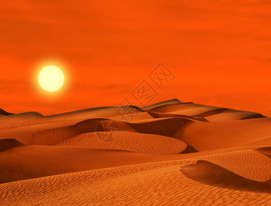 北非沙漠沙质barkhans图片