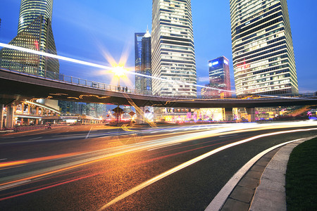 上海世纪大道夜景图片