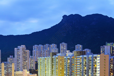 香港市风景晚上图片