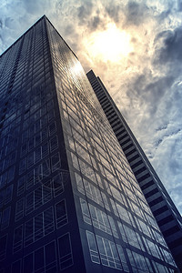 大厦背景日光下现代办公楼天空架背景