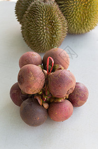 山竹和榴莲泰国水果之王图片