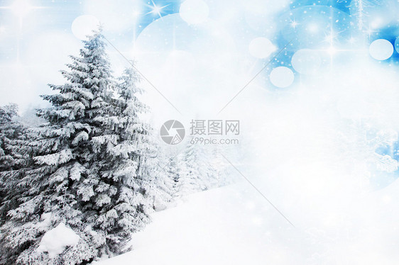 下雪时发光图片