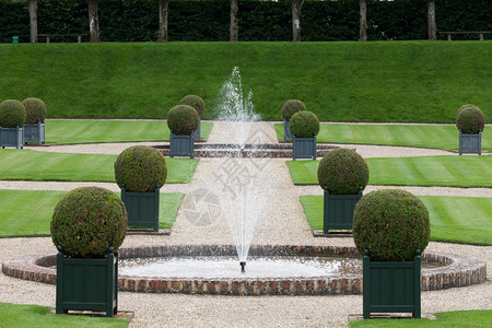 法国城堡的装饰花园非图片
