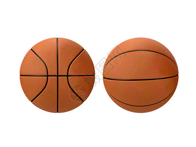 篮球正面和侧面的视角孤立图片