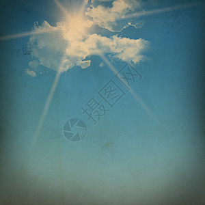 蓝天白云的grunge图像图片