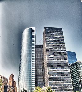 纽约曼哈顿下城大厦的现代造型图片