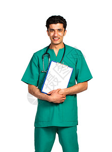 白色背景有健康纪录的阿拉伯阿拉伯国籍医图片