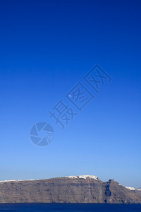 位于爱琴海的希腊火山岛圣托里尼岛是基克拉泽斯群岛的一部分图片