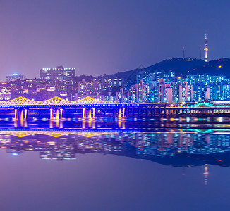 韩国首尔市夜景图片