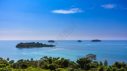 在象岛海滩泰国的海全景图片