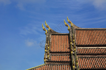 在Thaai寺院屋图片