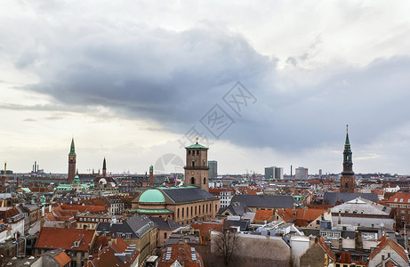丹麦圆塔哥本哈根历史中心之景图片