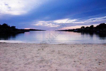 在Ibiza的海滩日落伟大的图片