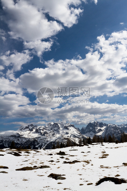 意大利阿尔卑斯山Dolomite山意大利的unesco自然世图片