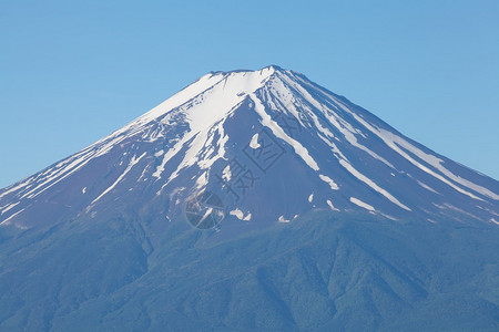 冬季箱根芦之湖日出前的富士山图片