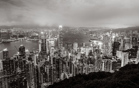 香港市之夜在香港建造天图片