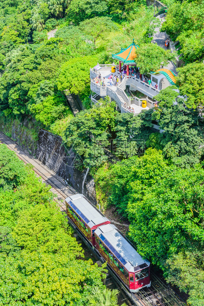 香港山顶旅游电车图片