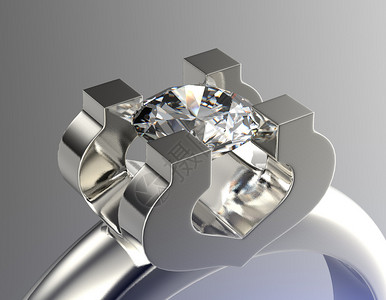 与钻石的订婚戒指图片