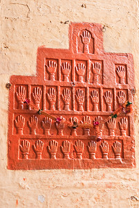 Mehrangarh堡焦特布尔的手印妻图片