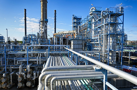 石油和天然气工业在hdr效果的炼油厂图片