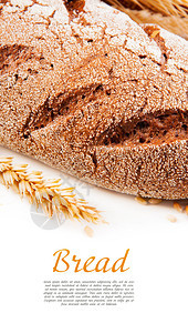 具有文字空间的不同类型的面包种类图片