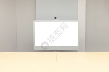 白屏视频会议室图片