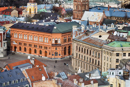 拉脱维亚首都里加的城市景观图片