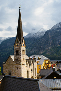 Hallstat的屋顶和图片